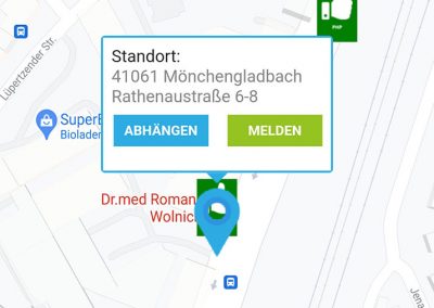 Grafik Screenshot App Standort Details
