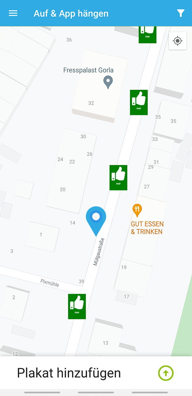 Screenshot PlakatHeld Plakat hinzufügen